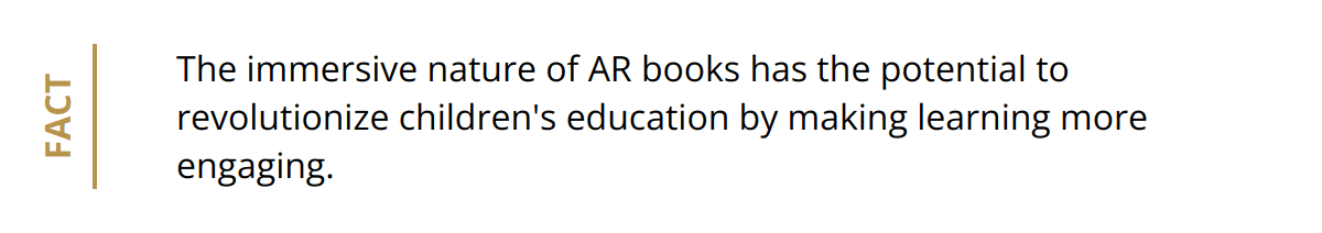 Fact - The immersive nature of AR books has the potential to revolutionize children's education by making learning more engaging.