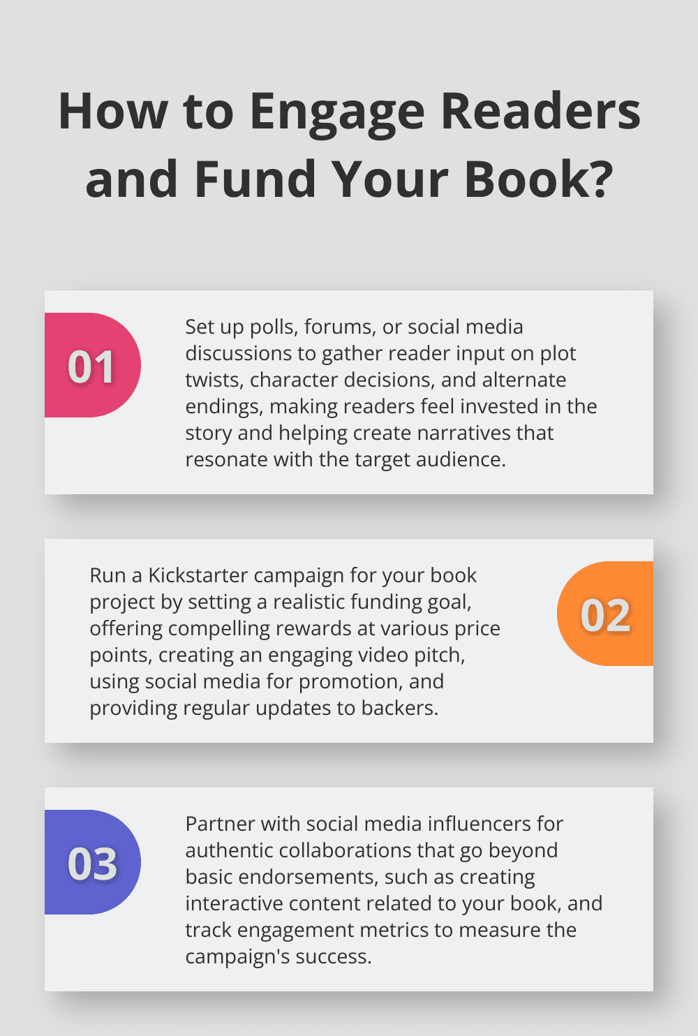 Infographic: How to Engage Readers and Fund Your Book? - Book Crowdsourcing Ideas