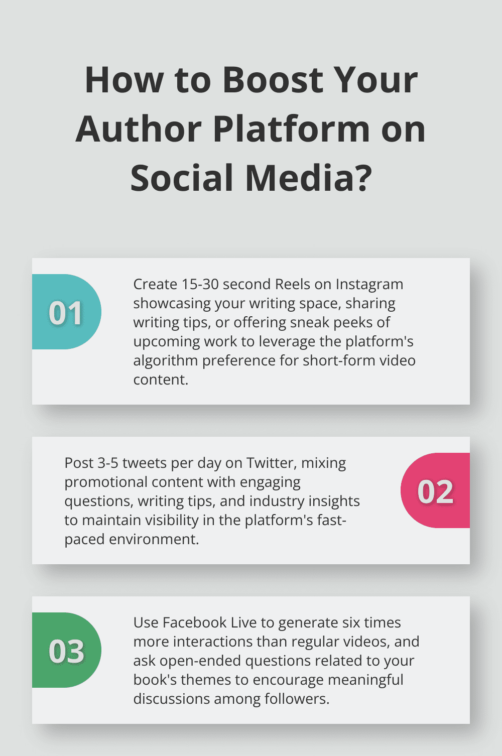 Infographic: How to Boost Your Author Platform on Social Media? - Social Media Algorithms for Authors